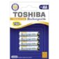 Set 4 acumulatori TOSHIBA NI-MH AAA 750mAh 1.2V Ready to Use TNH-03AC 4BP