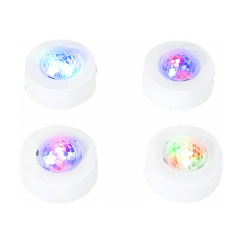 set 4 mini astro rgb cu stroboscop si telecomanda 2
