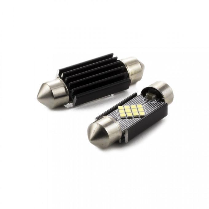 Set auto LED SMD 12V 3W 240lm alb SOFIT 36mm C5W 2buc Canbus pentru interior / portbagaj CarGuard 2 set auto led smd 12v 3w 240lm alb sofit 36mm c5w 2buc canbus pentru interior portbagaj carguard 2