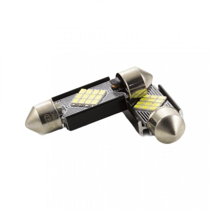 Set auto LED SMD 12V 3W 240lm alb SOFIT 36mm C5W 2buc Canbus pentru interior / portbagaj CarGuard 3 set auto led smd 12v 3w 240lm alb sofit 36mm c5w 2buc canbus pentru interior portbagaj carguard 3