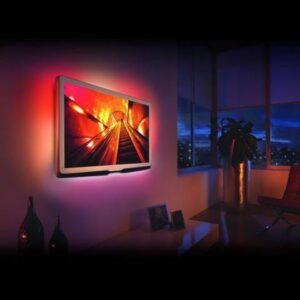set banda led iluminare fundal tv cu telecomanda 24 38 phenom