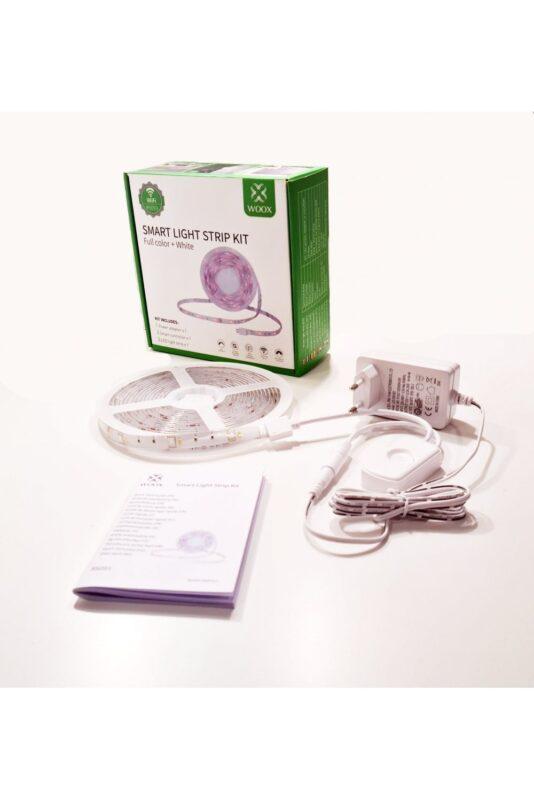 set banda led smart wifi woox r5093 5m rgb color alb cald 24w 150buc x 016w 4