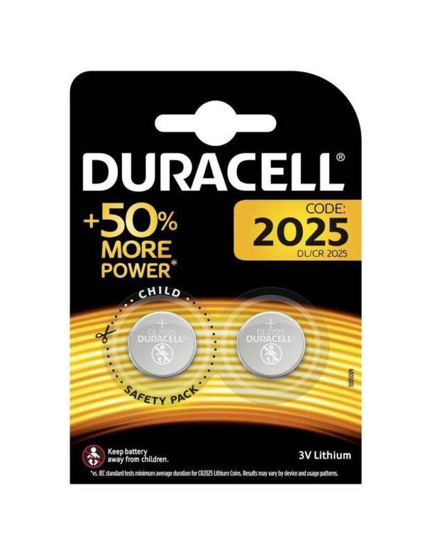 set baterii duracell cr2025 3v litiu 20x25 mm 2buc 1