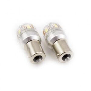 set becuri led auto p21w ba15s 12 24v 15x2835smd 880lm alb canbus carguard 2buc