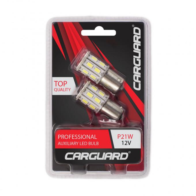 set becuri led auto p21w ba15s 12v 500lm 20x5730smd alb carguard 2buc 3