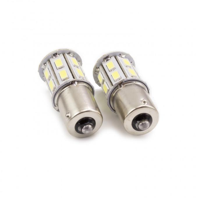 set becuri led auto p21w ba15s 12v 500lm 20x5730smd alb carguard 2buc