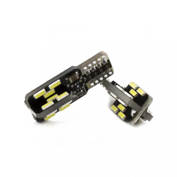 set becuri led auto t10 w5w 3w 240lm 6500k 12v canbus pentru interior portbagaj carguard 1
