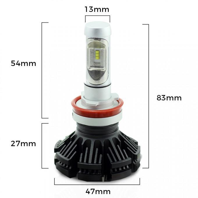 set becuri led h11 400lm 6000k 12 24v 2buc carguard 2