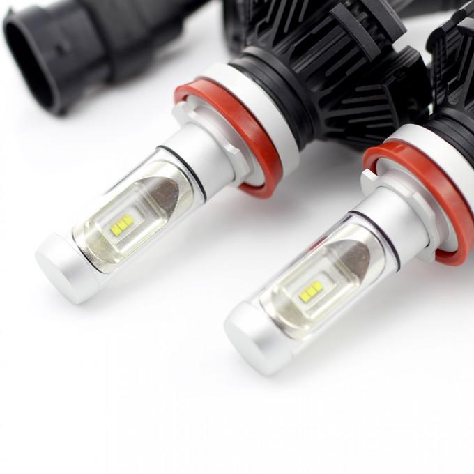 set becuri led h11 400lm 6000k 12 24v 2buc carguard 3