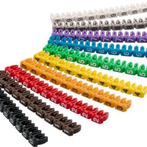 set cleme de marcare a cablului cifre 0 9 max 25 mm 100buc goobay
