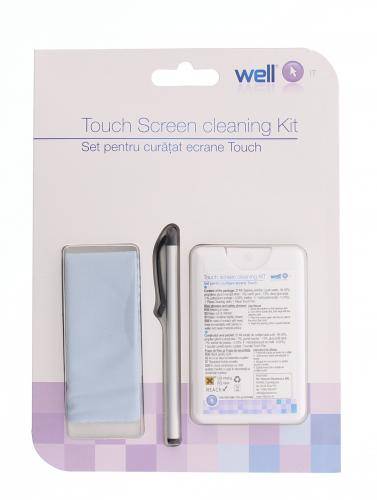 set curatat cu lichid pentru ipod iphone ipad laptop solutie material textil touch pen well