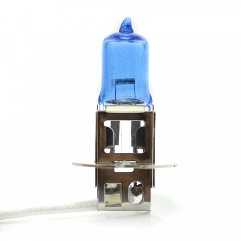 set de 2 becuri halogen h3 100w 110 intensitate alb xenon 12v carguard 2