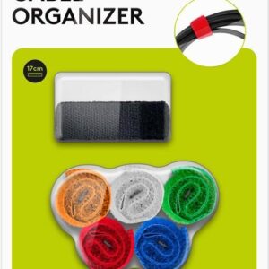 set fasete panza de gestionare a cablurilor cu fixare carlig si bucla 170x20 mm goobay
