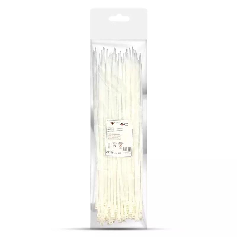 set fasete prindere 45mm 35cm 100buc alb v tac sku 11175 2