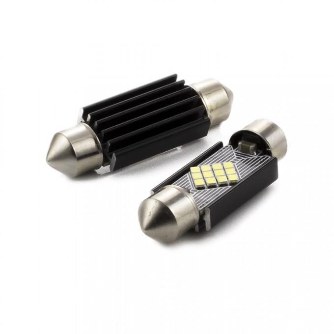 set led auto smd sofit 39mm c5w can bus 3w 12v 240lm alb pentru interior portbagaj carguard 1