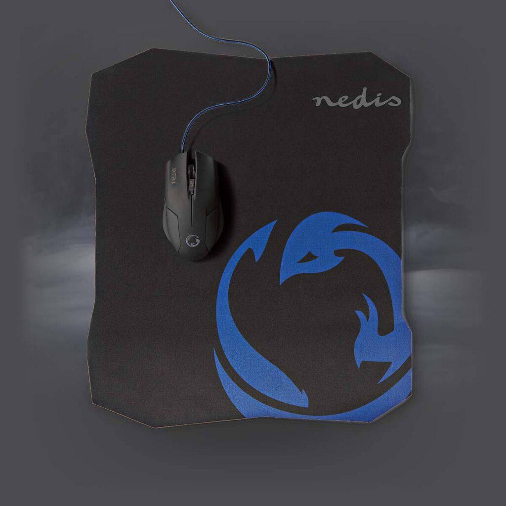 set mouse gaming cu fir mouse pad 1600 dpi 6 butoane nedis 1