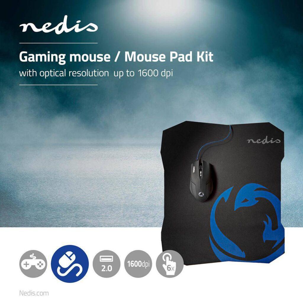 set mouse gaming cu fir mouse pad 1600 dpi 6 butoane nedis 4