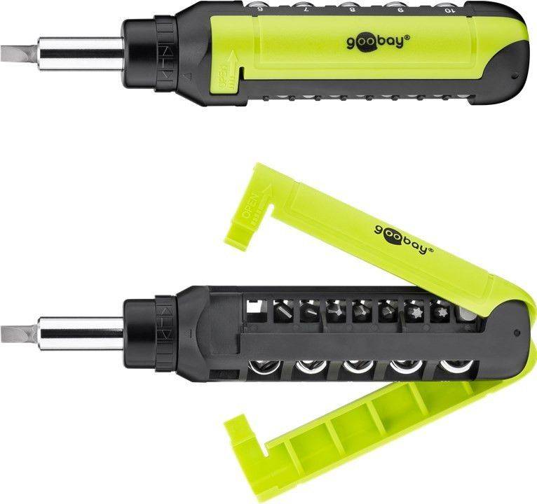 set surubelnita cu clichet 8biti crv si 5 tubulare 3x phillips ph0 ph1 ph2 3x capete plane 3mm 5mm 6mm 2x torx t15 t20 1x adapto