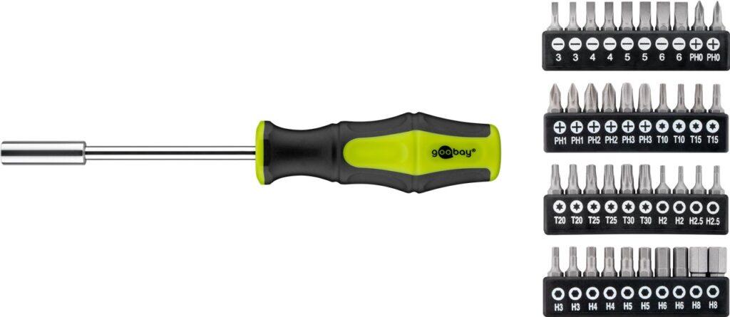 set surubelnite goobay 58 piese in carcasa plastic 4