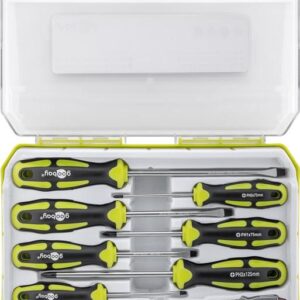 set surubelnite goobay 8 piese in carcasa plastic