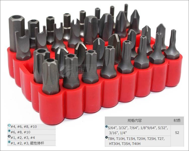 set varfuri surubelnita 34 piese proskit 8pk sd009 6