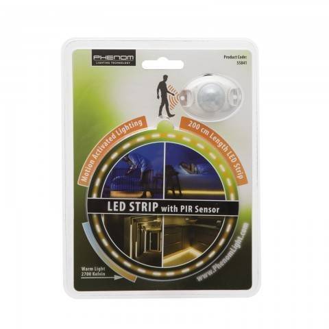 sir led alb cald 2700k cu senzor de miscare phenom 1