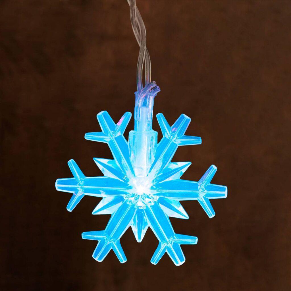 sir lumini 20 led fulgi de zapada multicolor pe baterii 2m phenom lighting technology 2