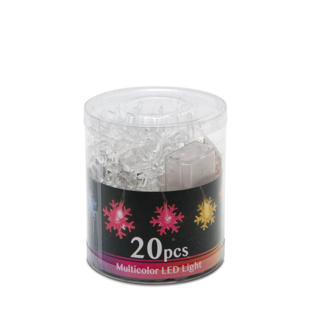 sir lumini 20 led fulgi de zapada multicolor pe baterii 2m phenom lighting technology 4
