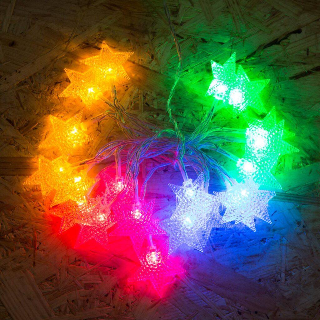 sir lumini 20 led stele multicolor pe baterii 2m phenom lighting technology 1