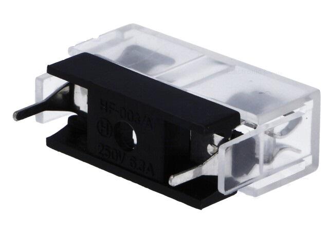 soclu cu protectie sigurante cilindrice 5x20mm 6a 250v 20mohm proffuse zh32