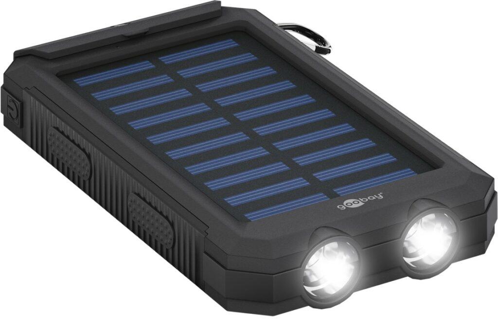 solar powerbank 8000mah cu lanterna led busola rezistent la socuri si apa goobay 5