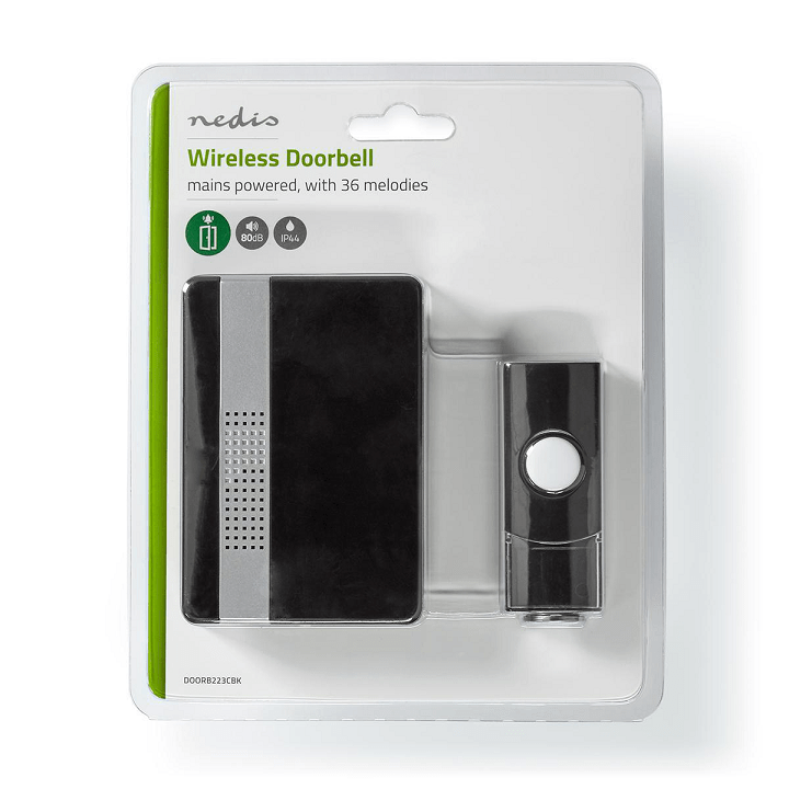 sonerie fara fir 300m 36 melodii 80db ip44 negru nedis 12