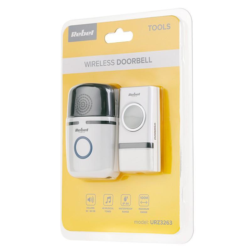 sonerie wireless 48 melodii 4 nivele volum alarma 110 220vac rebel 1