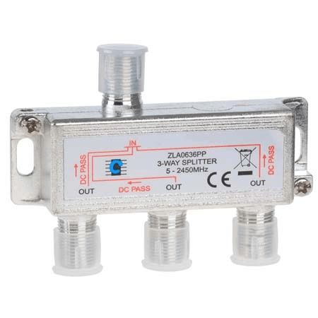spliter 3 iesiri cu power pass 5 2450mhz cabletech