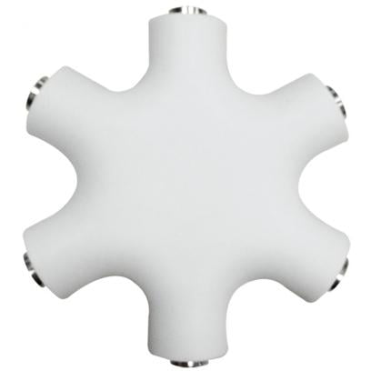 splitter adaptor jack 35 mm mama x6 stereo cu cablu 02m alb logilink ca1088 3
