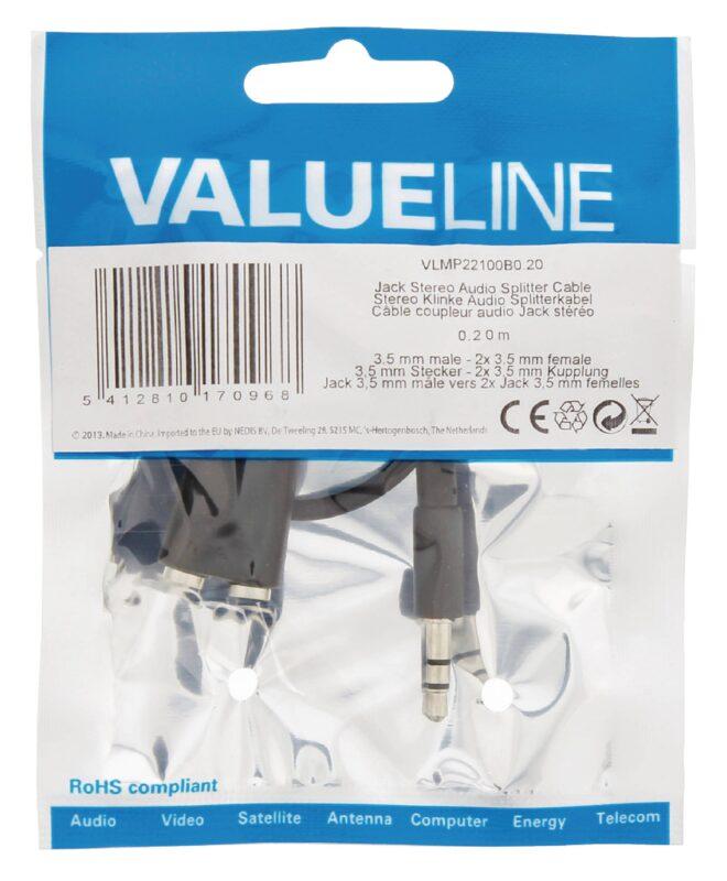 splitter cablu adaptor audio stereo jack 35 mm tata 2x 35 mm jack mama 02m valueline 3 scaled