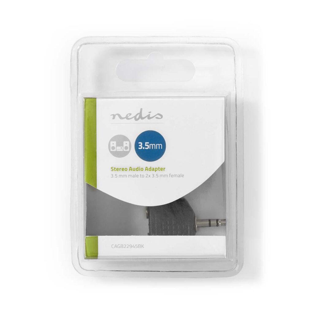 splitter jack audio 35 mm tata 2x 35 mm mama negru nedis 2