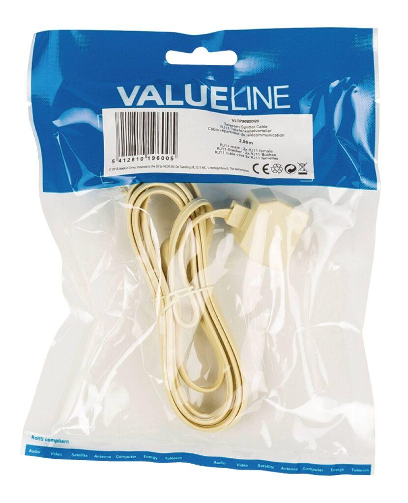 splitter rj11 tata 2x rj11 mama 2m crem valueline 2 scaled