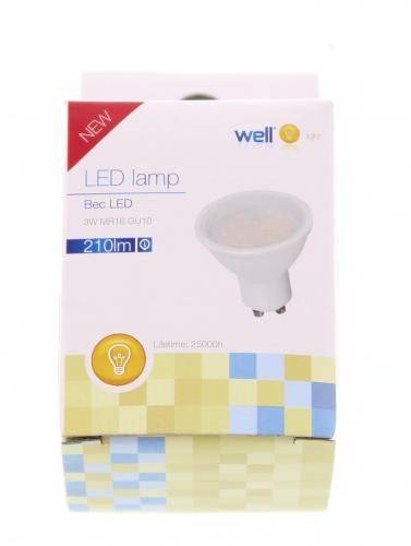 spot led mr16 gu10 3w 230v lumina calda well 1