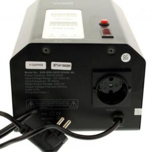Stabilizator automat de tensiune 500VA cu servo motor montabil pe perete Well AVR-SRV-SPRY500BK-WL