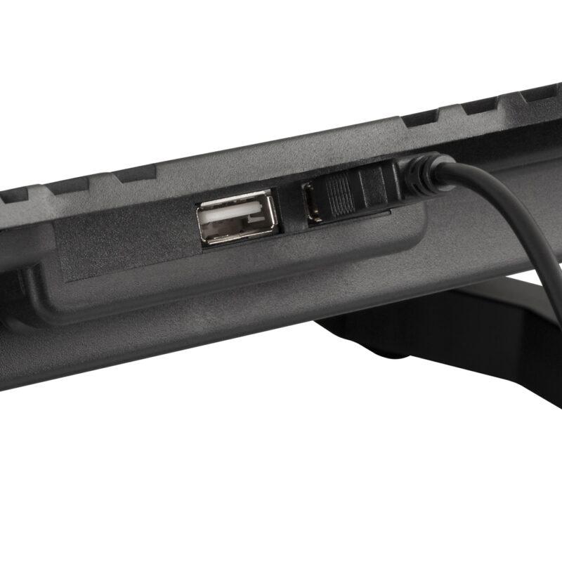 stand cu sistem de racire pentru notebook gaming 5 ventilatoare si ecran lcd ngs 2