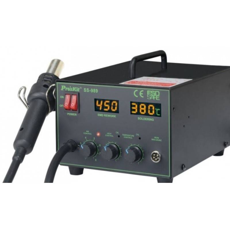 statie de lipit smd 2 in 1 cu aer cald ss 989b proskit 2