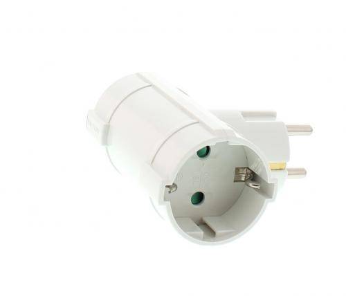 stecher dublu cu contact protectie 2x schuko laterale well 1