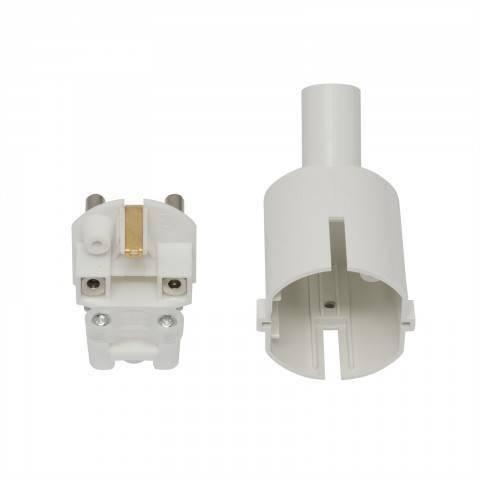 stecher schuko 250v 16a alb cu inel de prindere 2