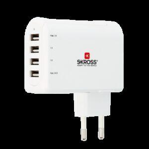 stecher skross eu cu 4 porturi usb alb 3x 1a 1x 24a