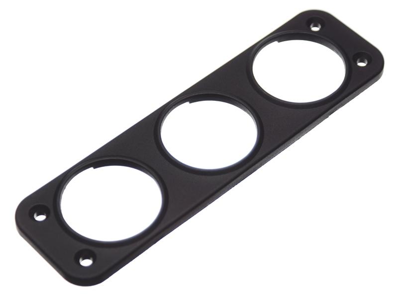 suport aplicat pentru 3x prize auto surub negru sci a13 216dtp 2