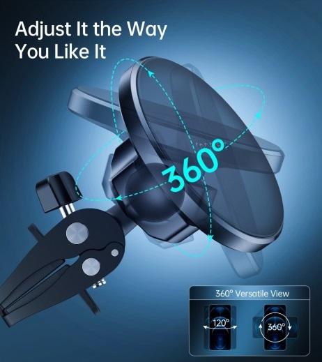 suport auto magnetic choetech at003 pentru seria iphone 12 prindere la ventilatie 3