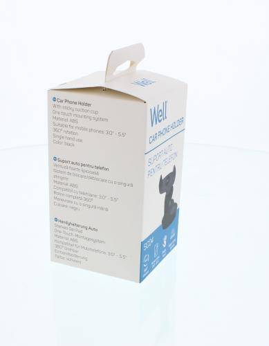 suport auto pentru telefon cu ventuza well 4