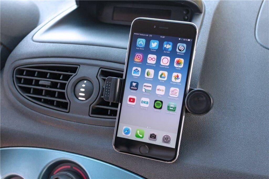 suport auto universal pentru smartphone cu prindere la ventilatie goobay 3