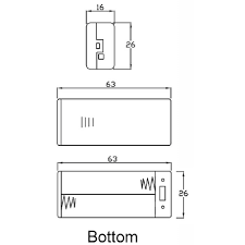 suport baterii 2x aaa montare cu capac terminal cabluri 150mm comf sbh 421 1a 2